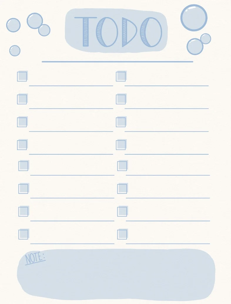Pale Blue Todo List - Notability Gallery