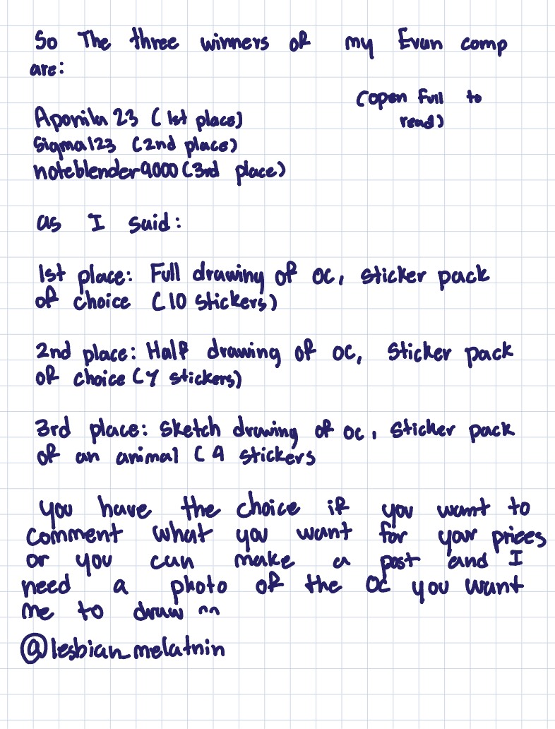 Requests For Prizes (open Full To Read) - Notability Gallery