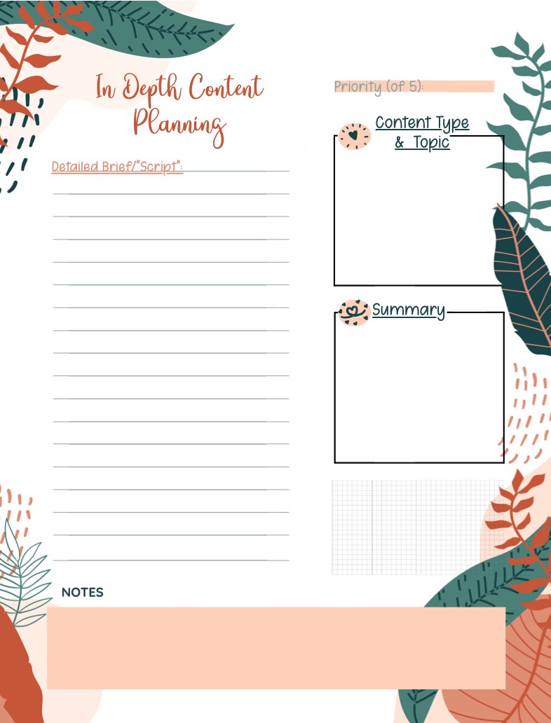In Depth Content Planning - Notability Gallery
