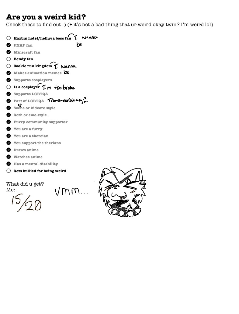 Weird Kid Quiz ;) - Notability Gallery
