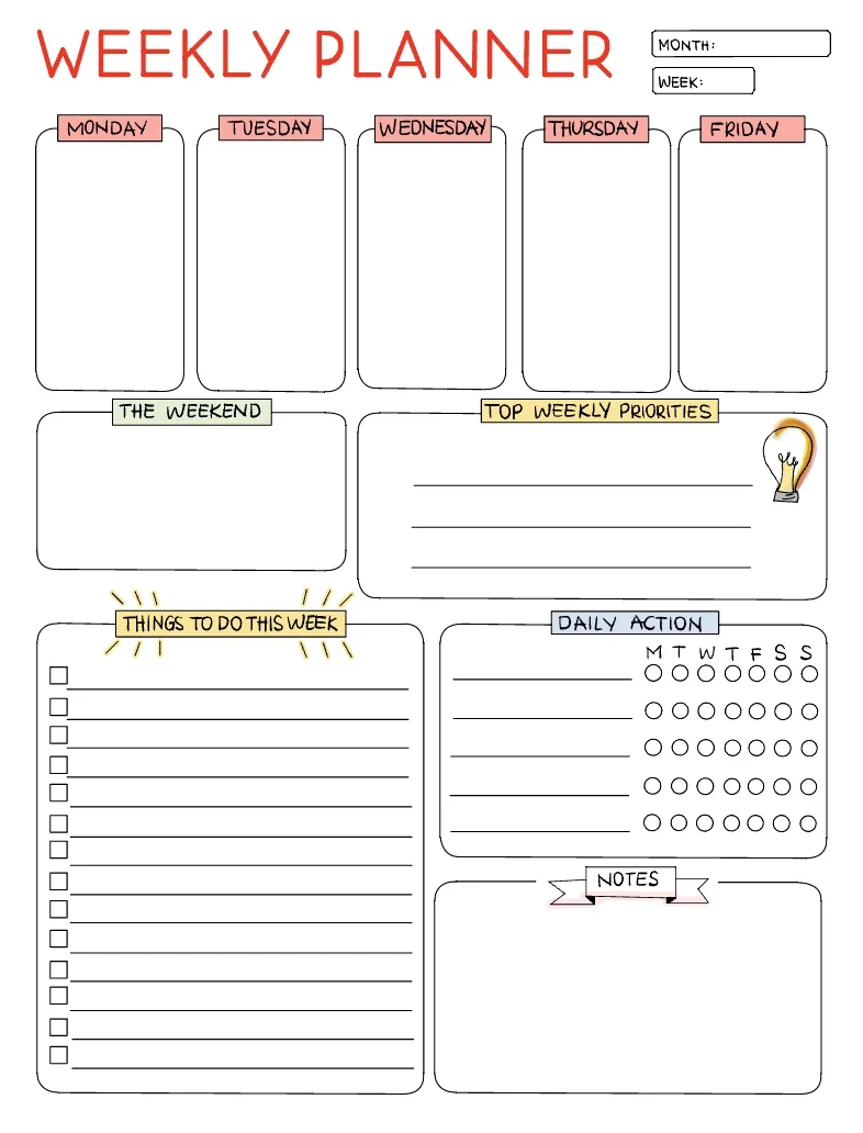 Weekly Planner Template - Notability Gallery