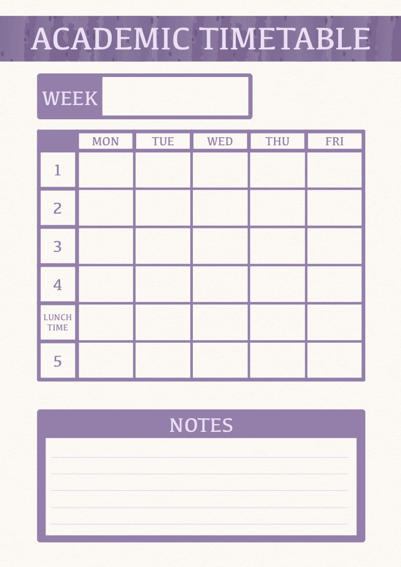 School Timetable - Purple - Notability Gallery