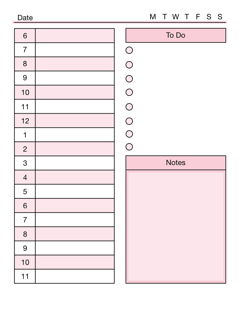 Pink Daily Planner - Notability Gallery