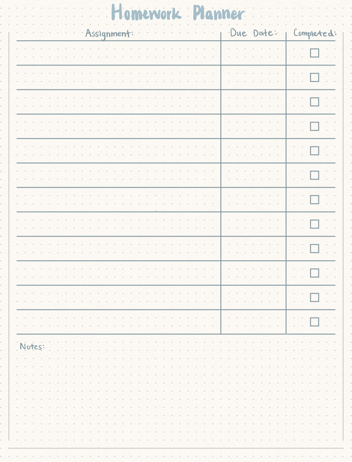 Homework Planner - Notability Gallery