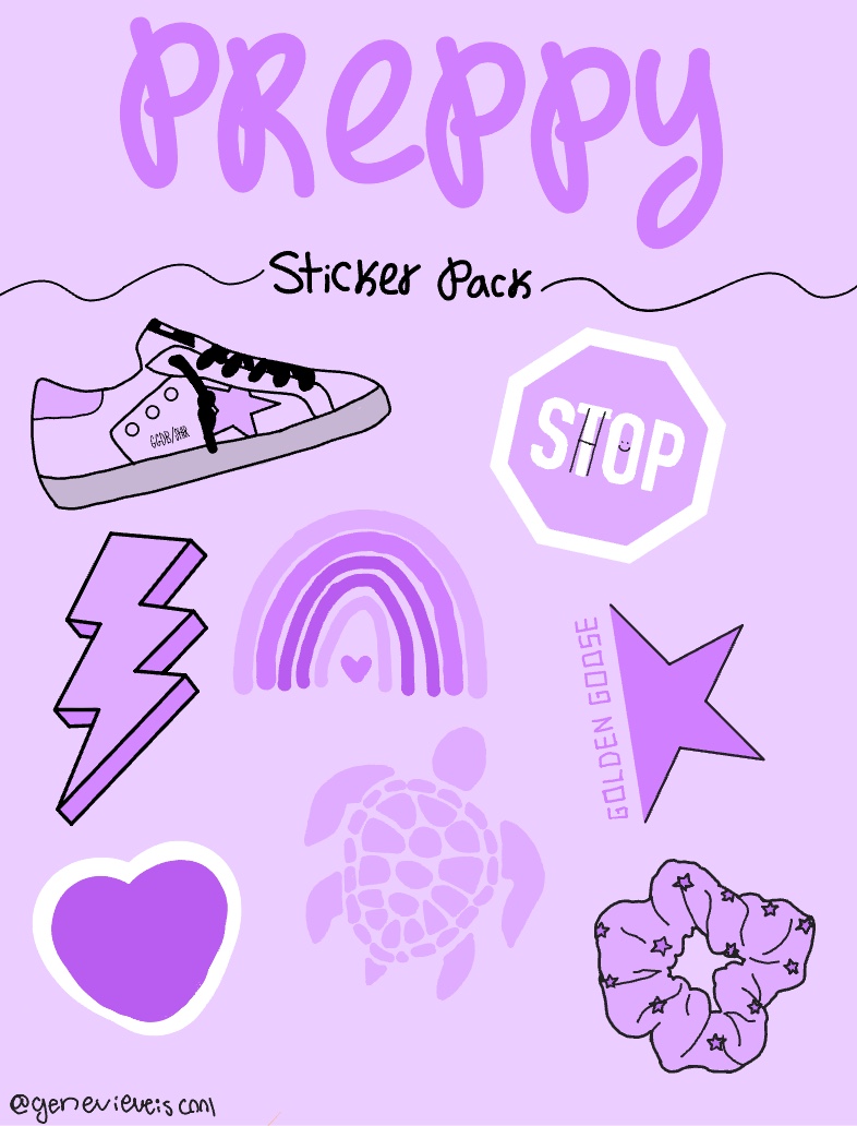 Preppy Purple Sticker Pack - Notability Gallery
