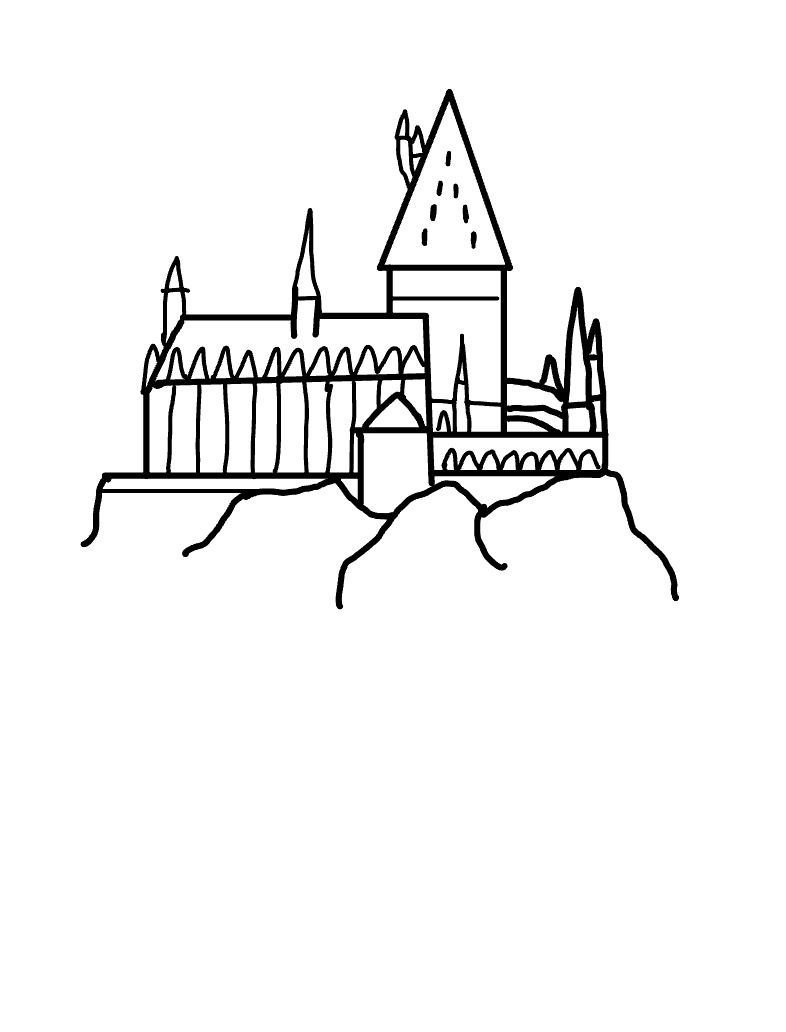 Hogwarts Castle Outline - Notability Gallery