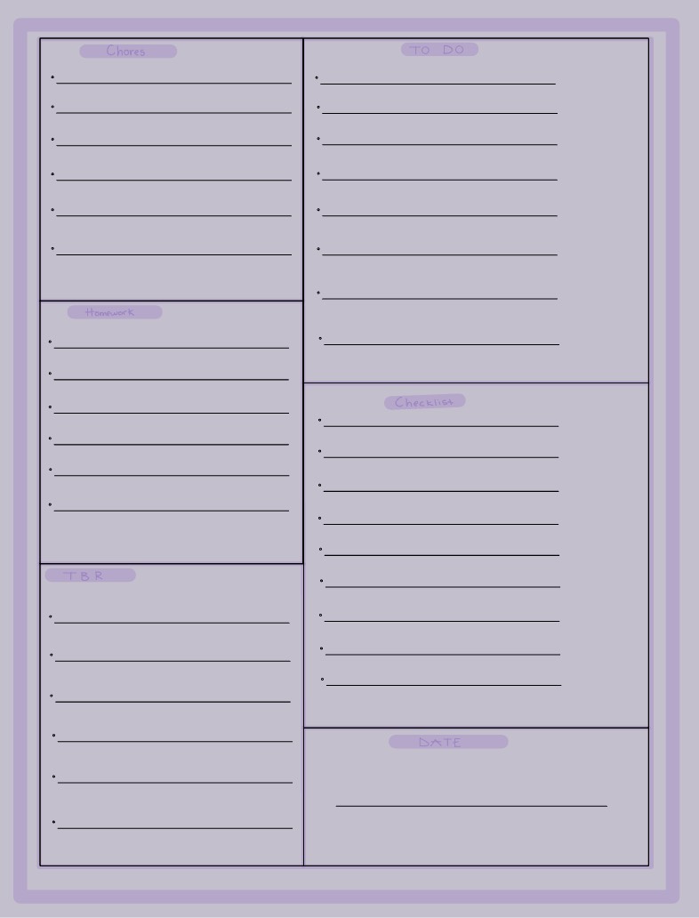 Bookgirlies Teenage Checklist - Notability Gallery