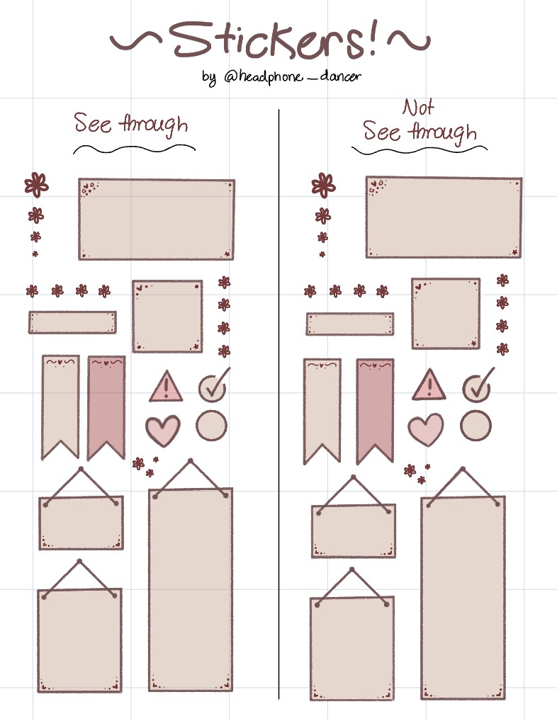 Dark Red And Beige Stickers 🌹 - Notability Gallery