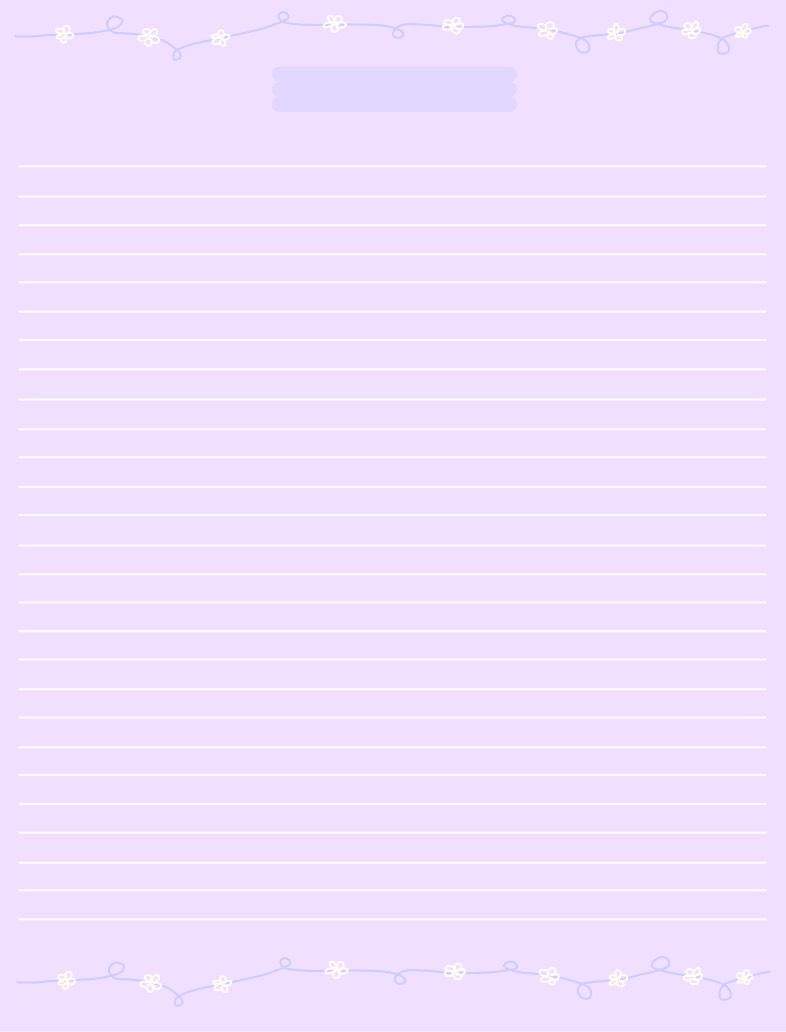 Purple & White Flower Note Template - Notability Gallery