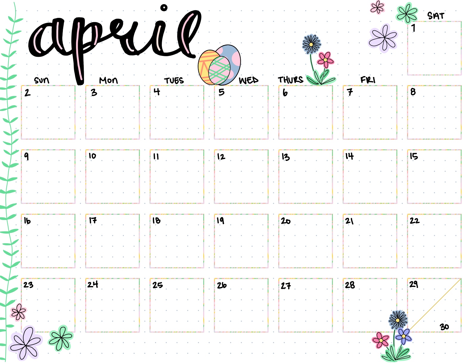 April Calendar - Notability Gallery