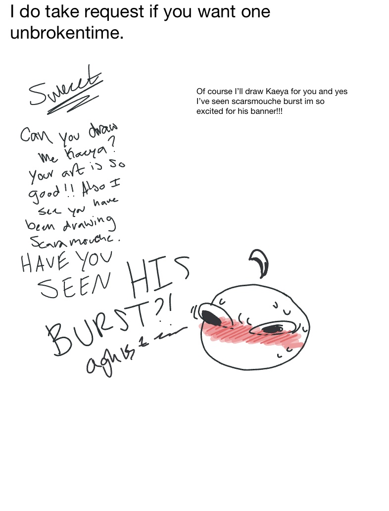 Response To @unbrokentime (2) I Will Draw Your Request - Notability Gallery