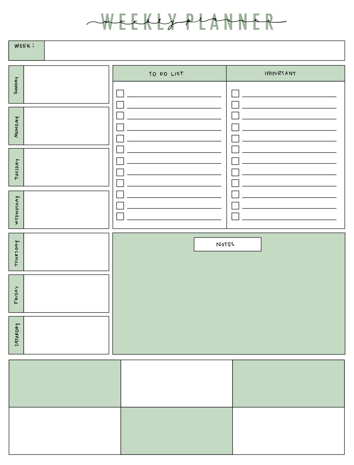 Weekly Planner For Classes (sage Green) - Notability Gallery