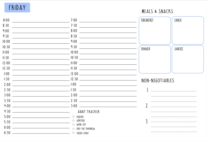 Daily Schedule - Notability Gallery