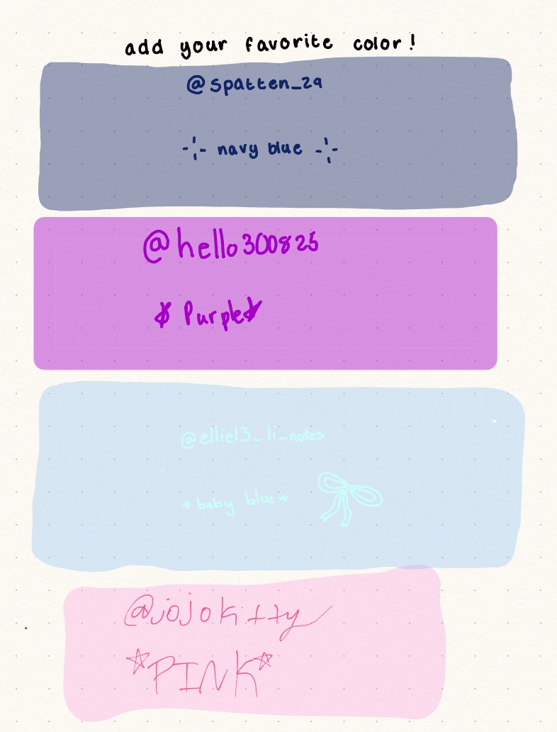 Add Your Favorite Color!! 🍓🍊🍋🥦🫐🍇 - Notability Gallery