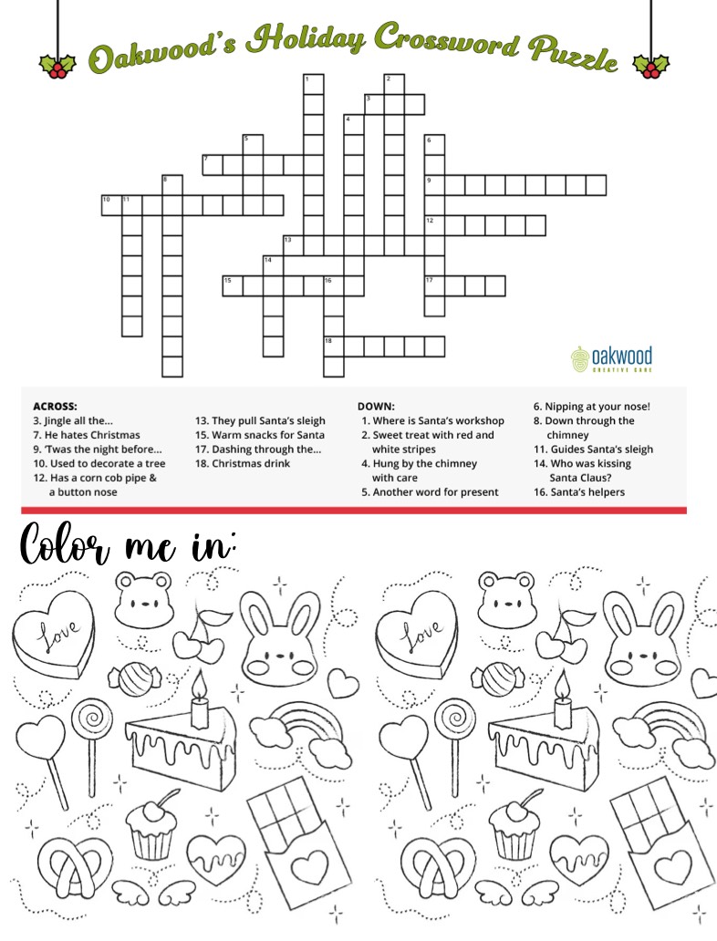 Winter Holidays Coloring And Crossword - Notability Gallery