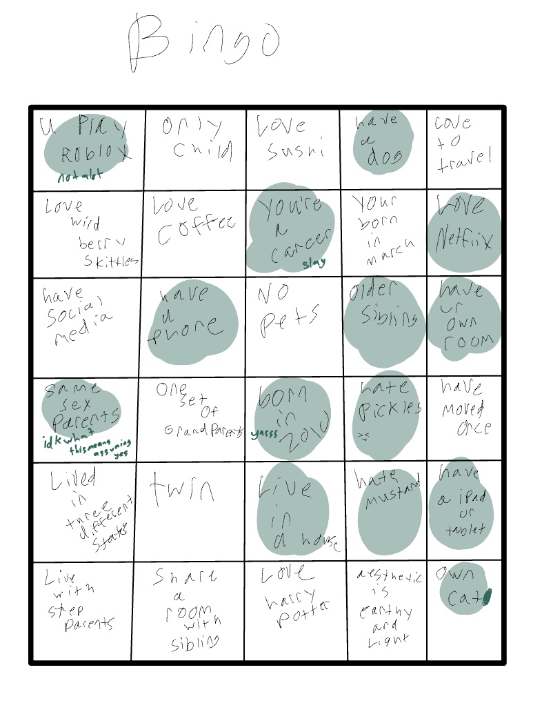 My Bingo Card Notability Gallery