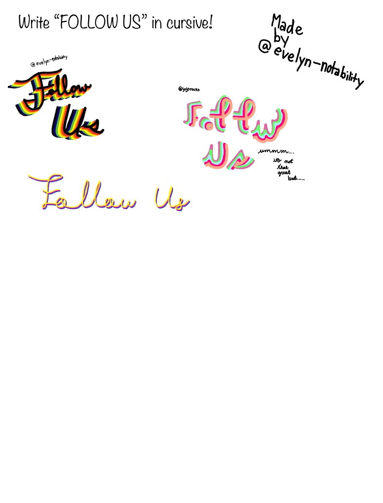 Calligraphy Challange!!!! - Notability Gallery