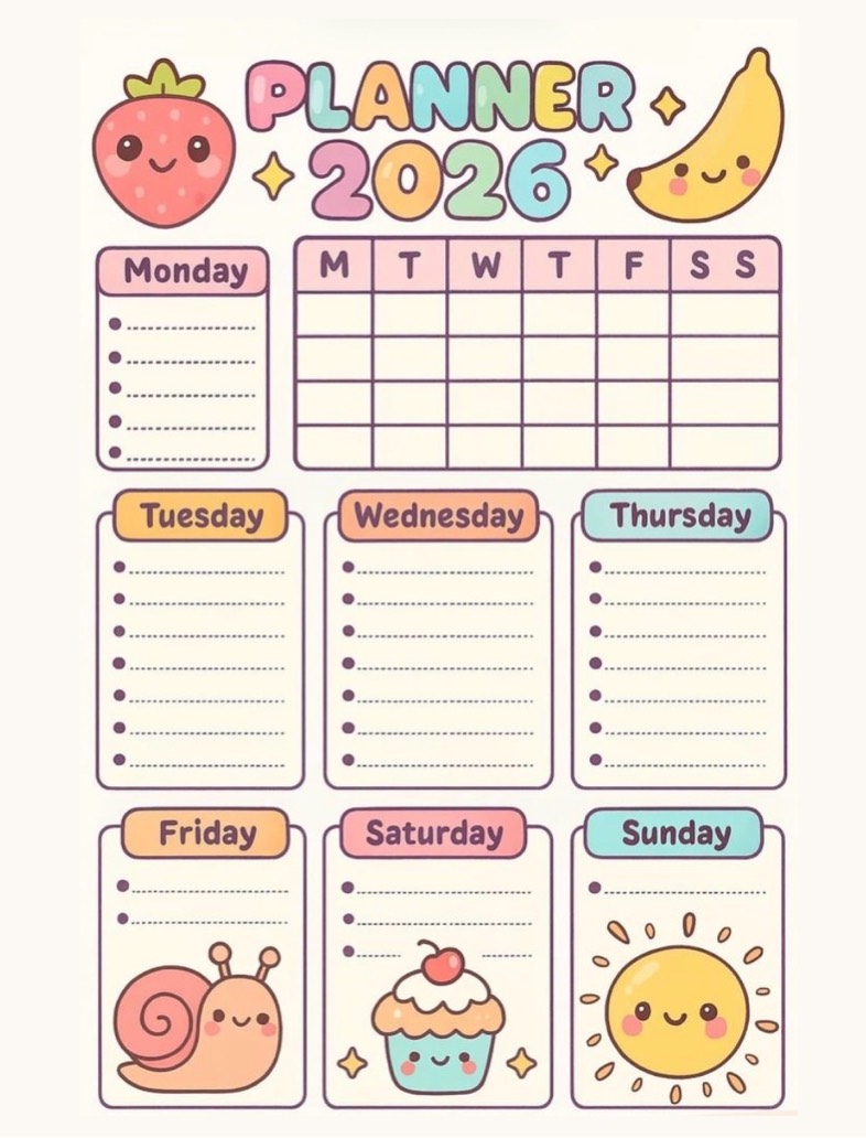 Weekly Planner 2026 - Notability Gallery