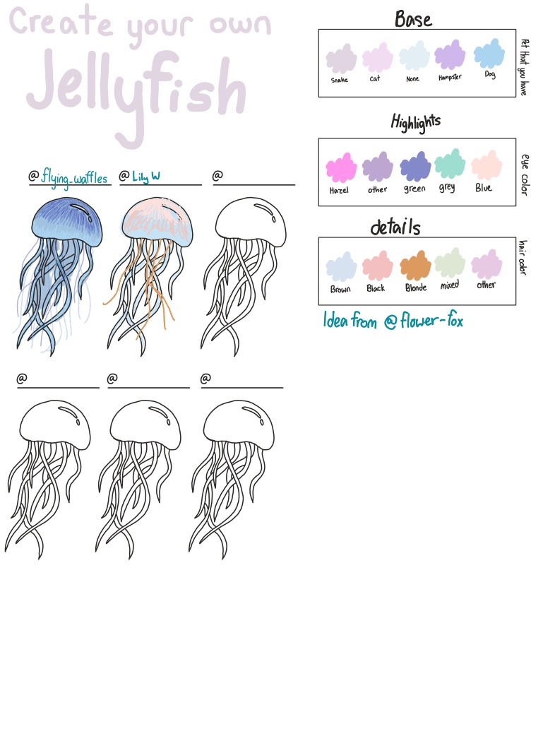Color jellyfish vector drawing | Free SVG