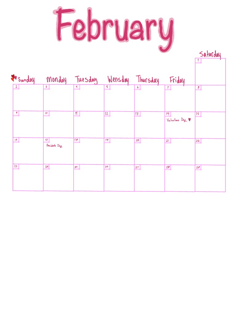 February Calendar 2025 - Notability Gallery