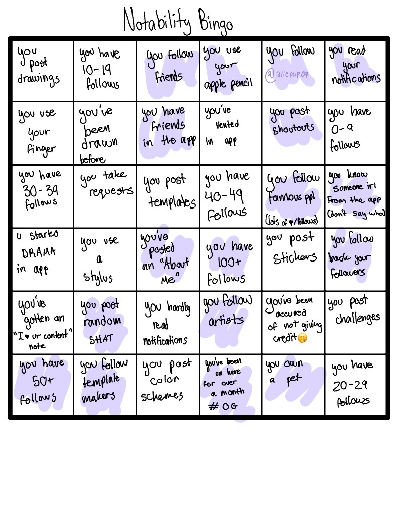 Notability Bingo - Notability Gallery