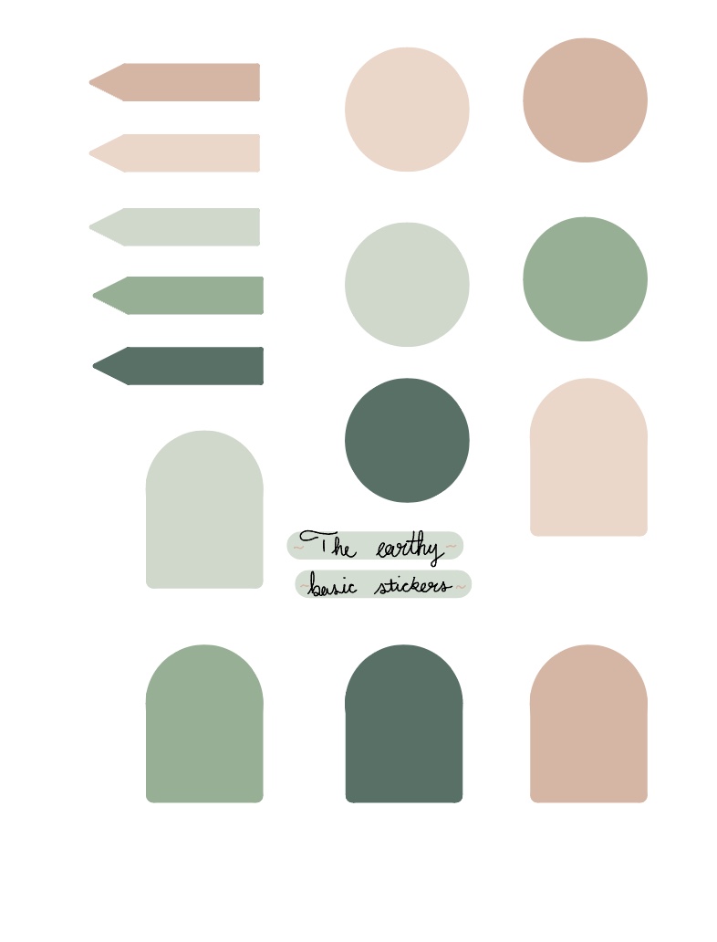 Earthy Stickers - Notability Gallery