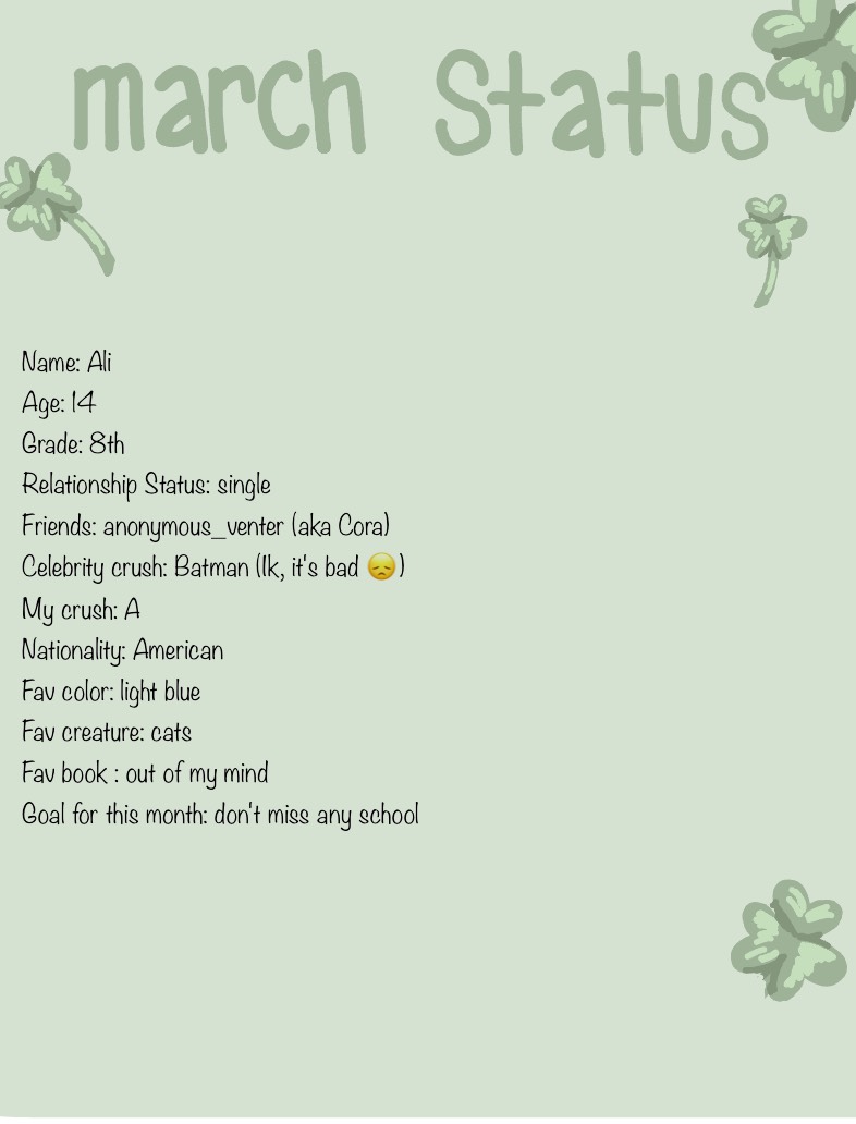 ☘️March Status! ☘️ - Notability Gallery
