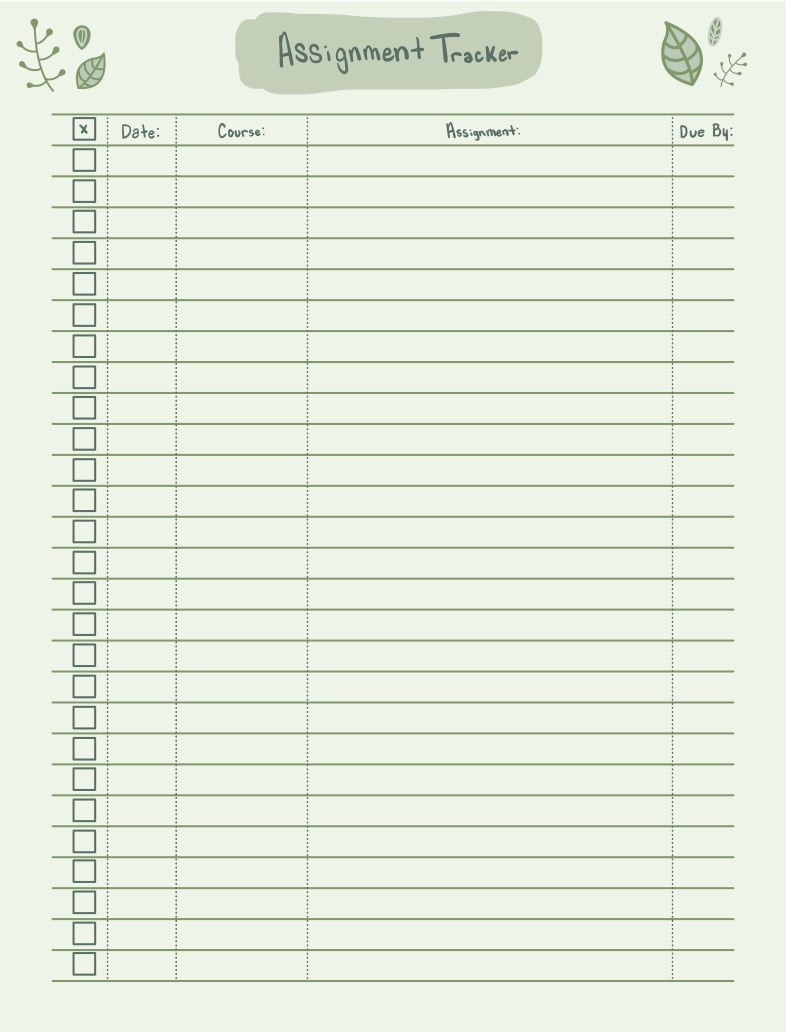 notability assignment tracker