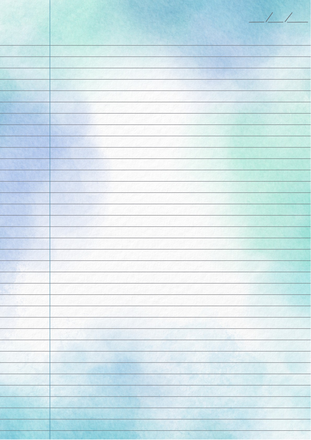 Pastel Watercolour Notebook College Lined Page - Notability Gallery