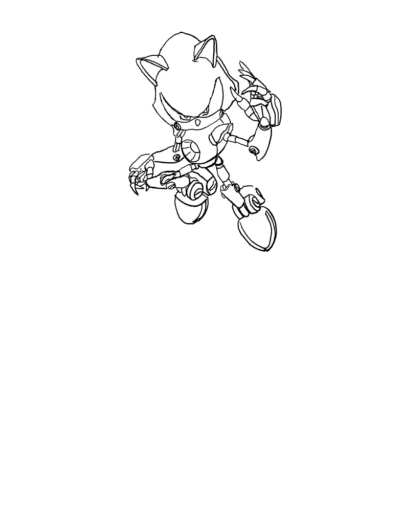 Metal Sonic Coloring Pages