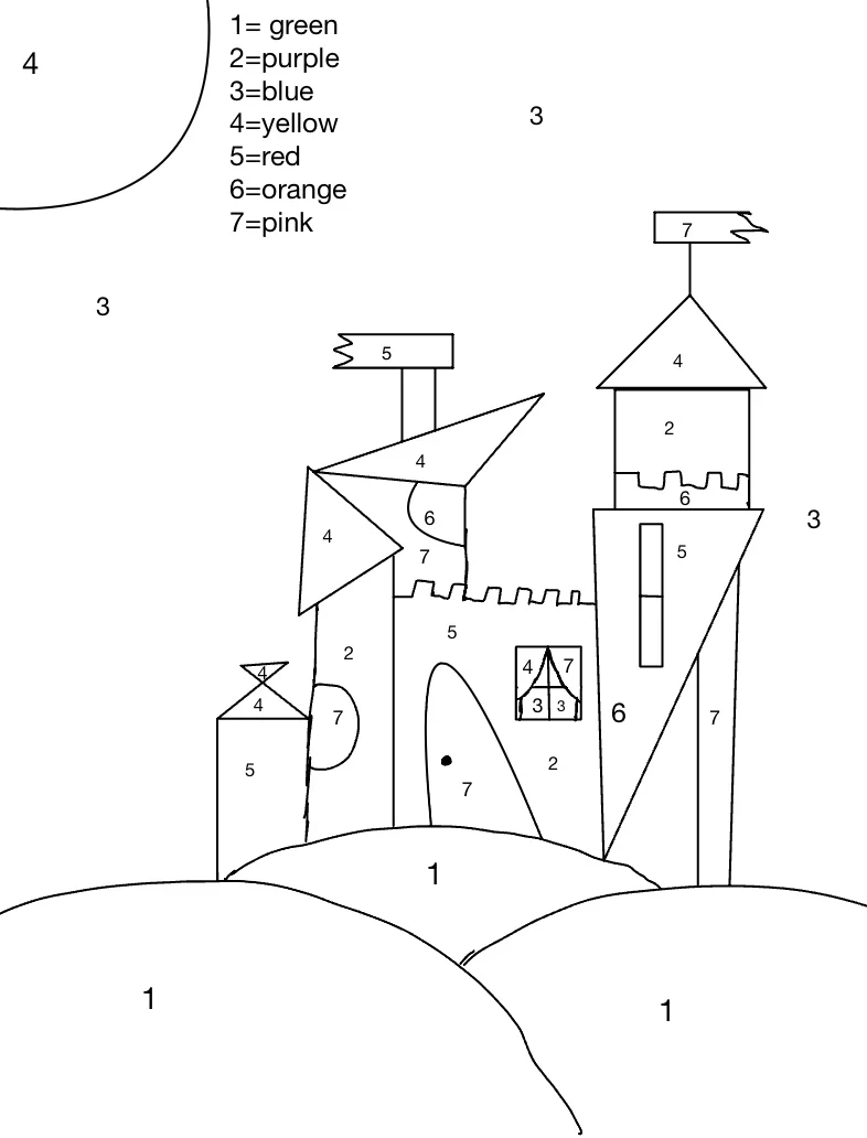 Castle Color by Number