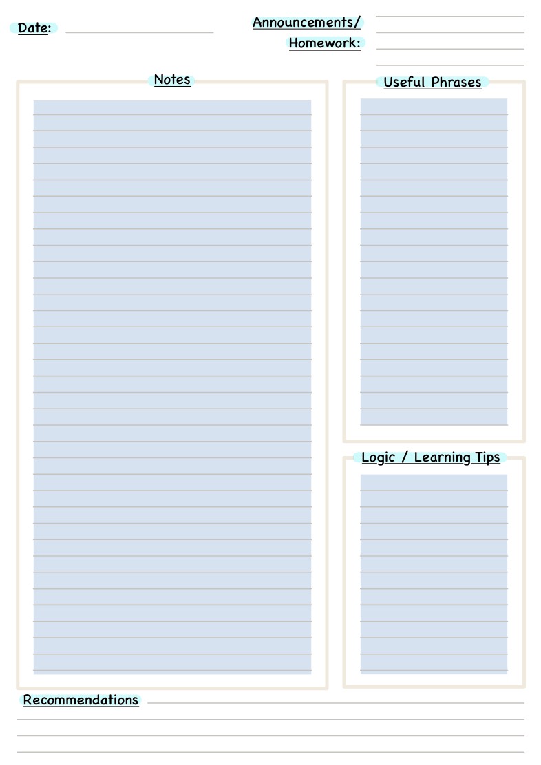 Language Notes (blue) - Notability Gallery