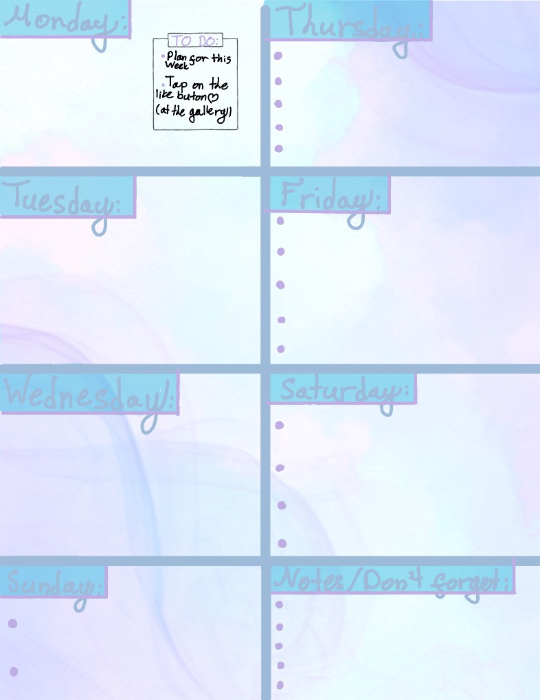 Weekly Planner - Notability Gallery