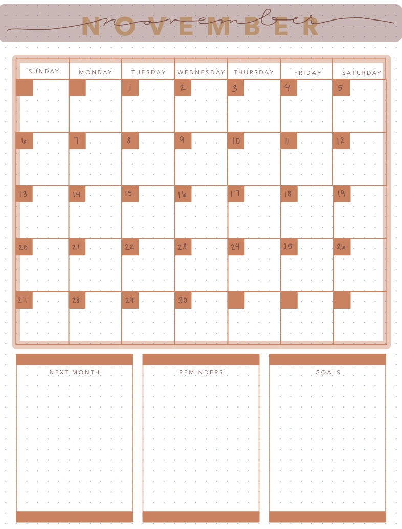 Monthly Nov Notes November - Notability Gallery