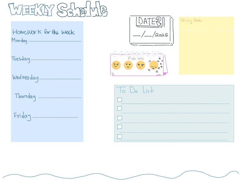Weekly Schedule - Notability Gallery