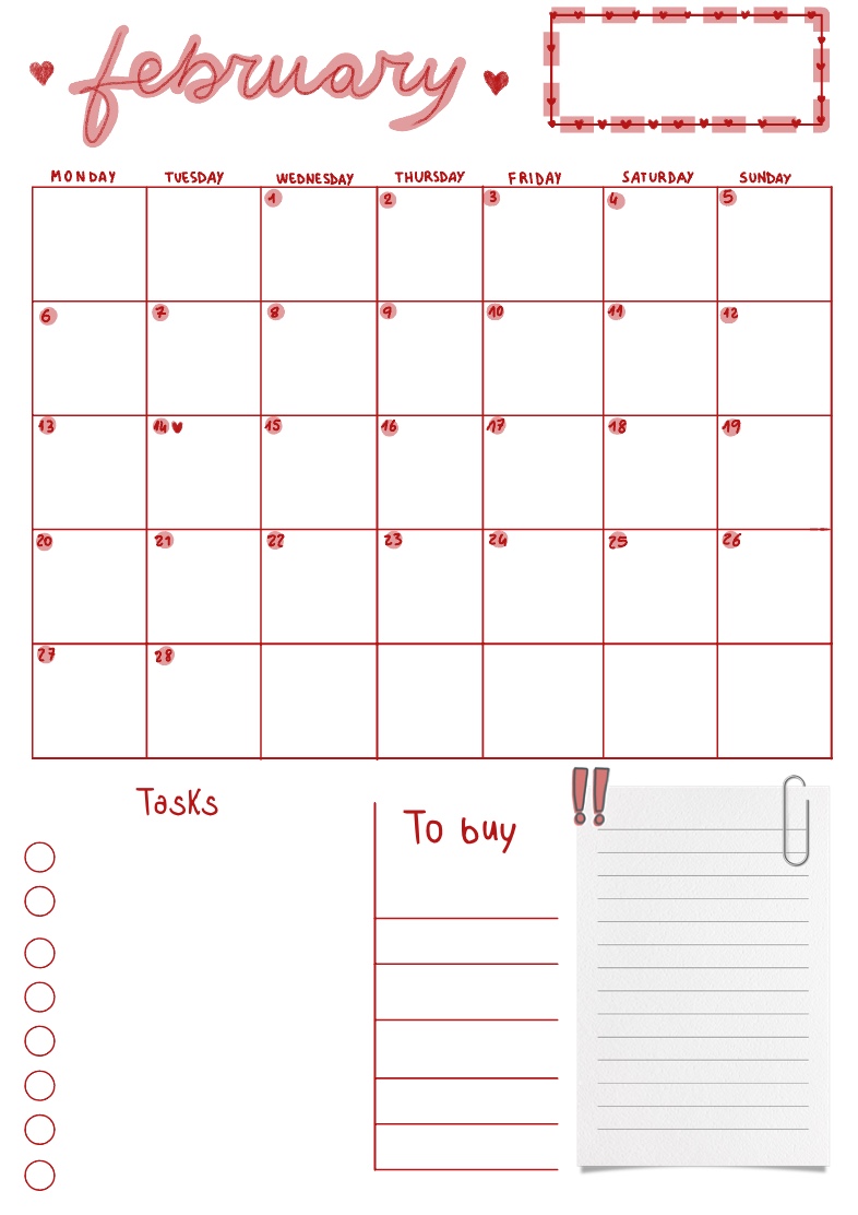 February Monthly Planner 2023 - Notability Gallery