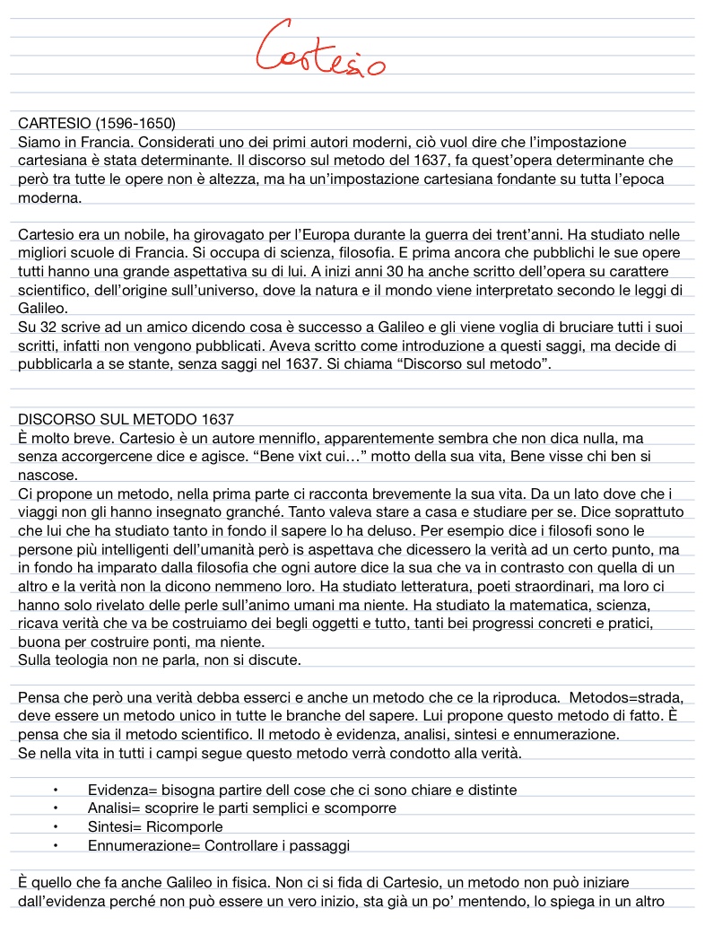 Cartesio - Lezione Filosofia 18 Nov 2022 - Notability Gallery