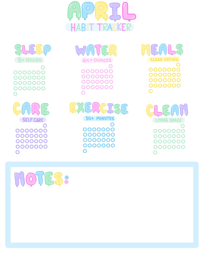 April Habit Tracker Copy - Notability Gallery