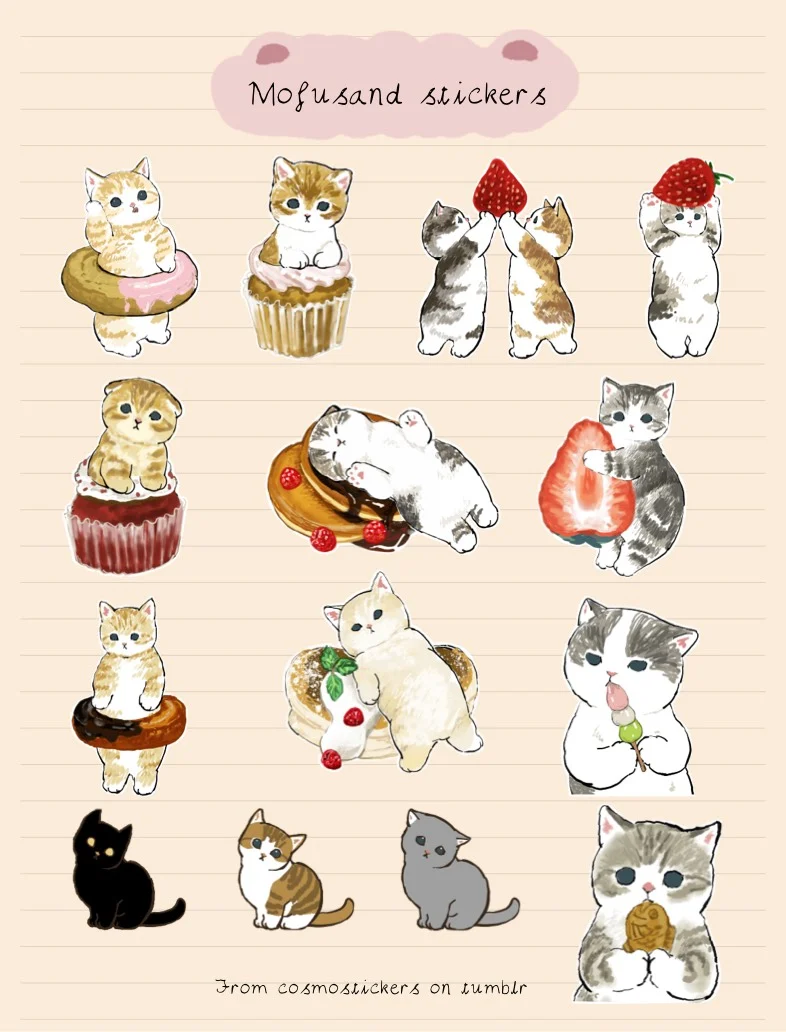 Mofusand Cat Stickers Notes - Notability Gallery
