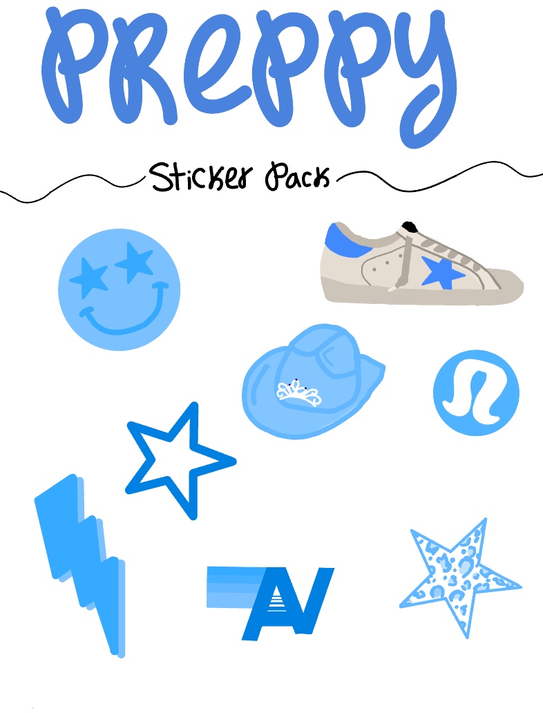 ✰ Preppy Blue Sticker Pack - Notability Gallery