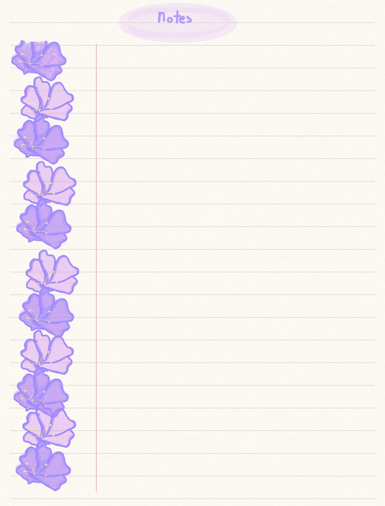 Purple Flower Notes - Notability Gallery