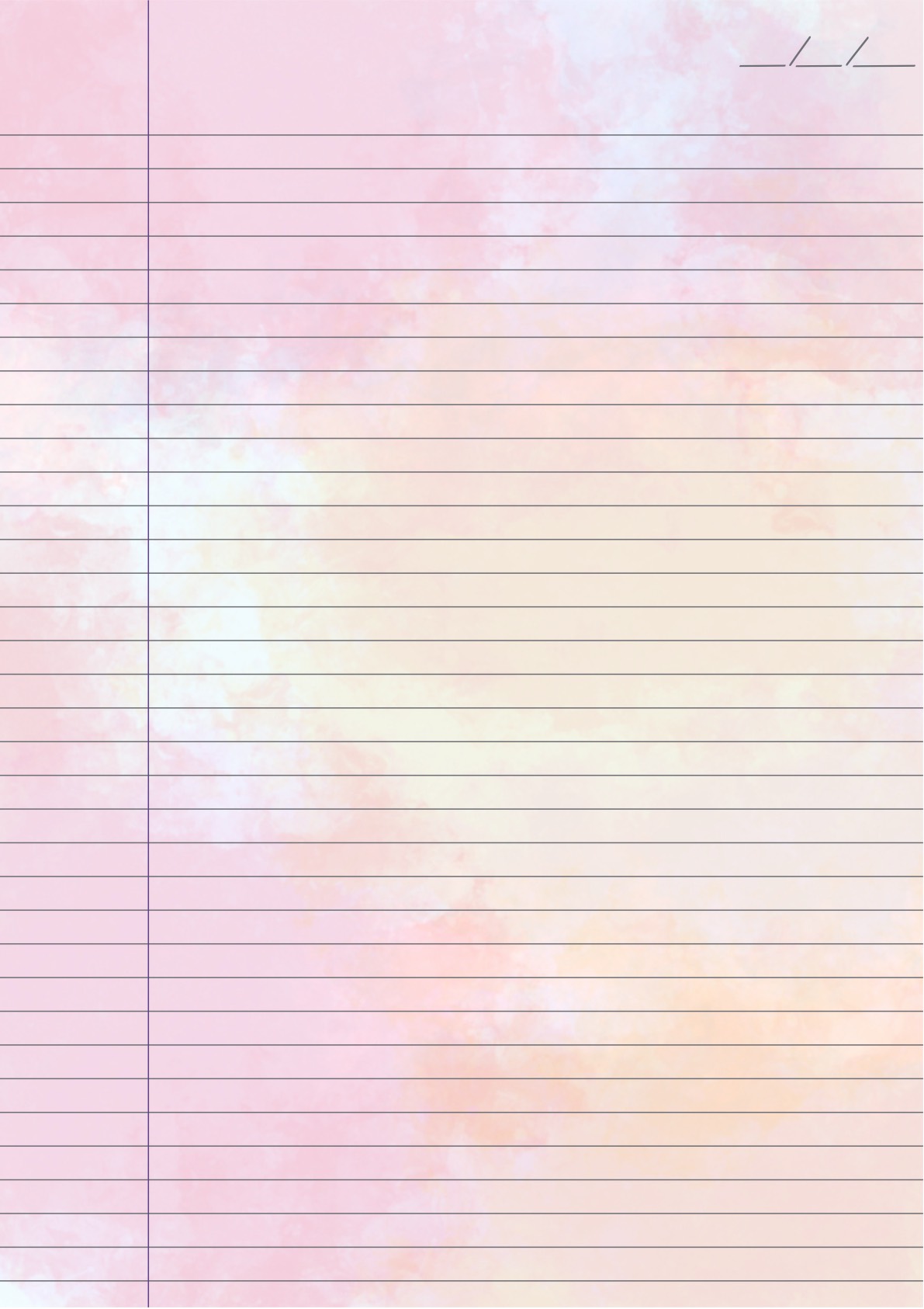 Peachy Pastel Notebook College Lined Page - Notability Gallery