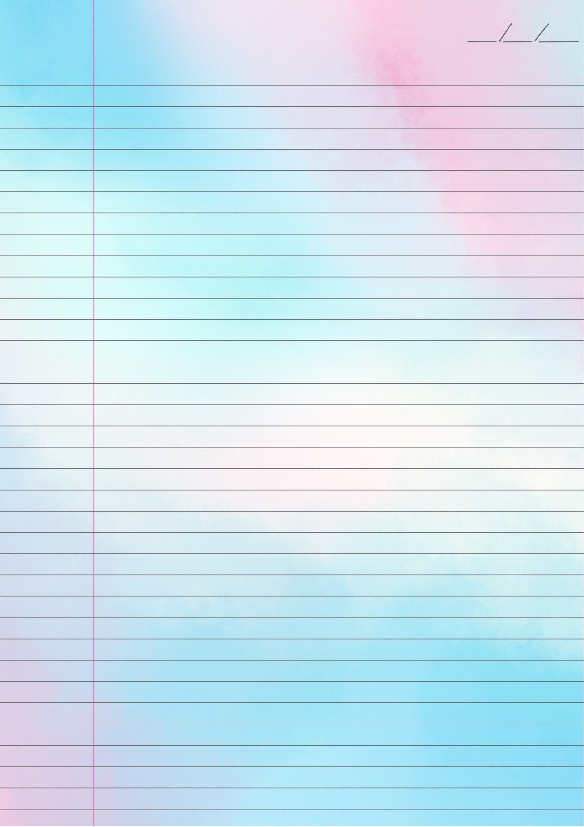Pastel Watercolour Notebook College Lined Paper - Notability Gallery