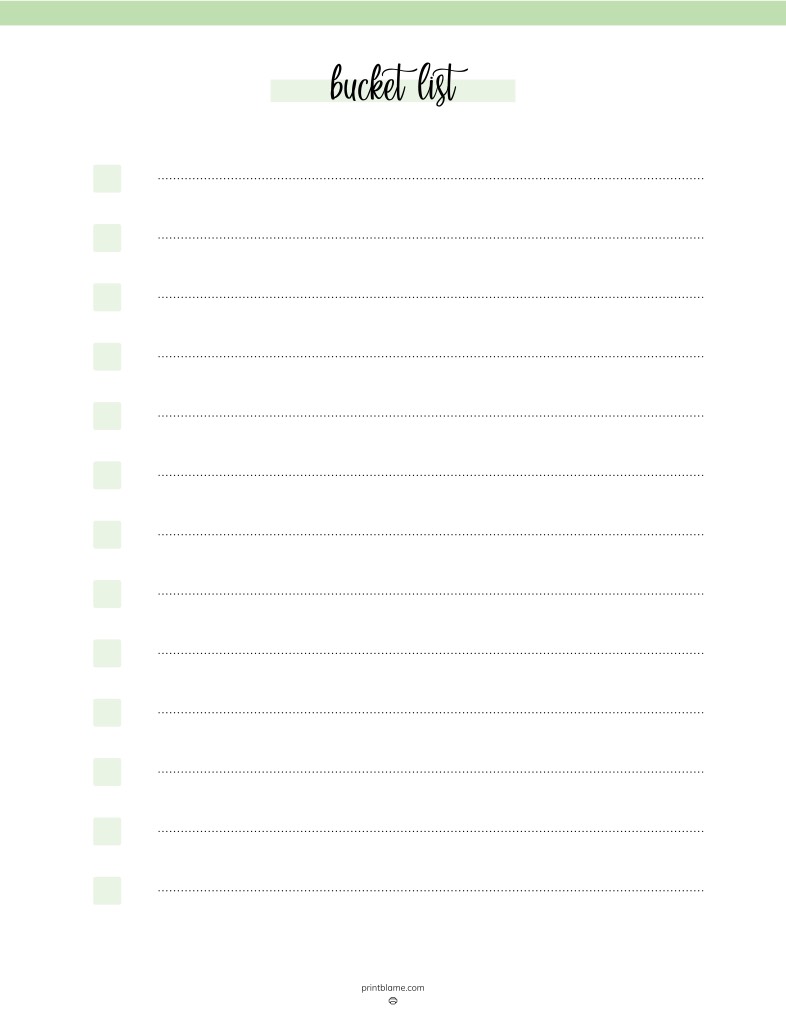 Bucket List Checklist - Notability Gallery