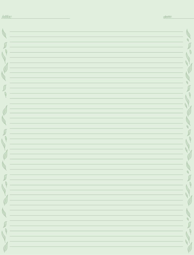 Soft Green Note Template - Notability Gallery