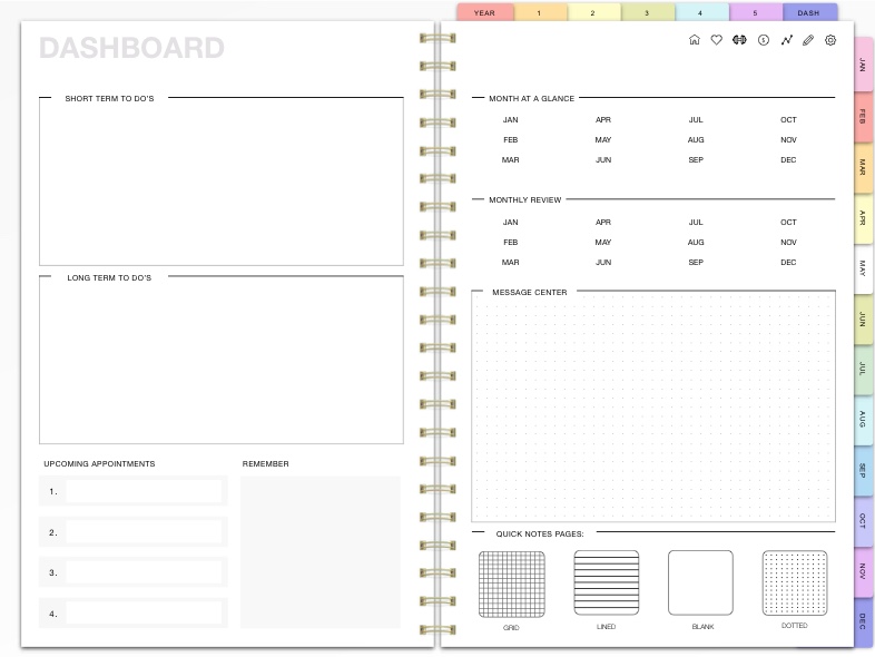 Planner - Rainbow - 2024 - Notability Gallery
