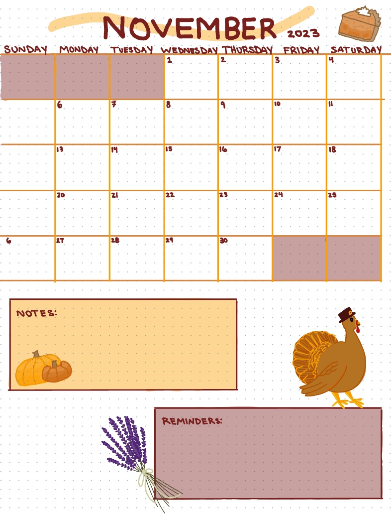 November 2023 Calendar - Notability Gallery
