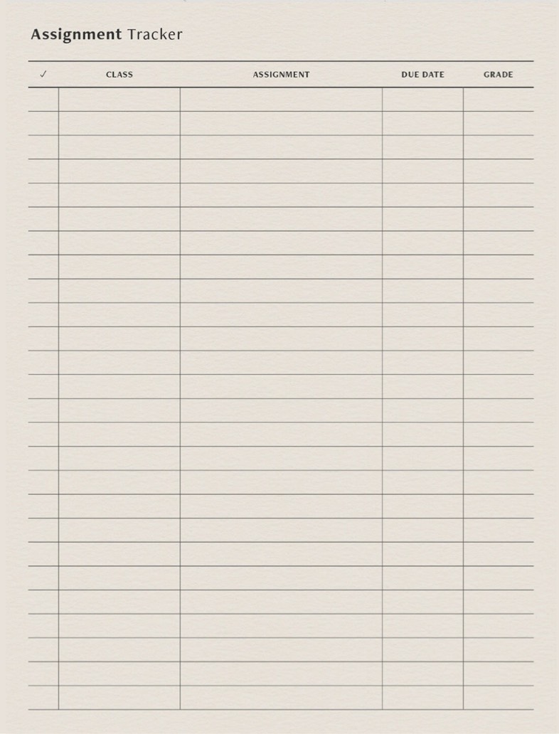 Assignment Tracker - Notability Gallery