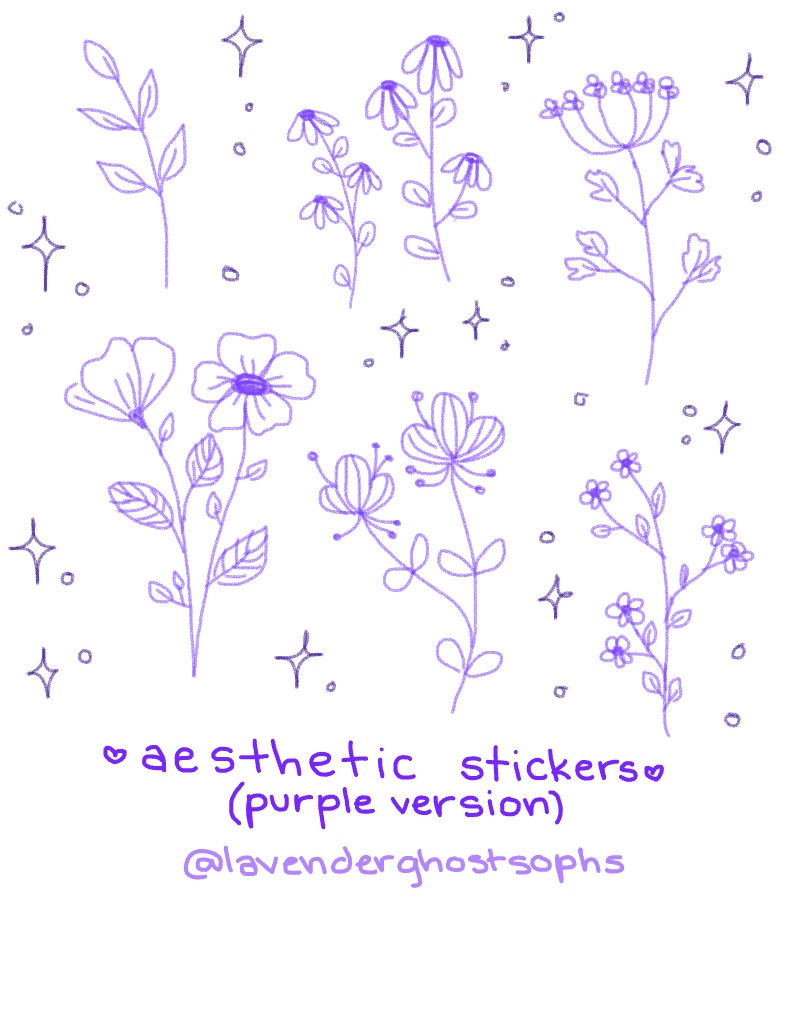 Purple Flower Stickers - Notability Gallery