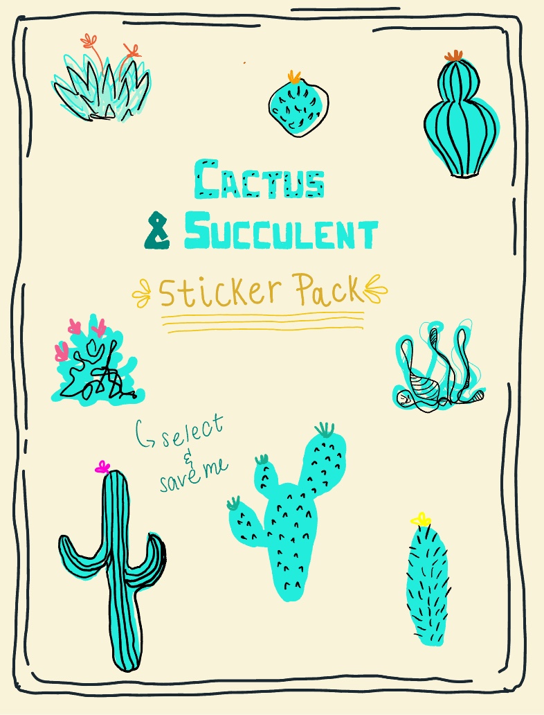 Cactus & Succulent Sticker Pack - Notability Gallery